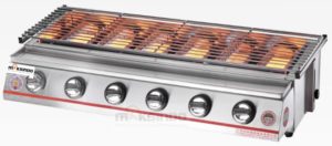 Pemanggang BBQ Stainless (gas) 6 Tungku 1 tokomesin blitar