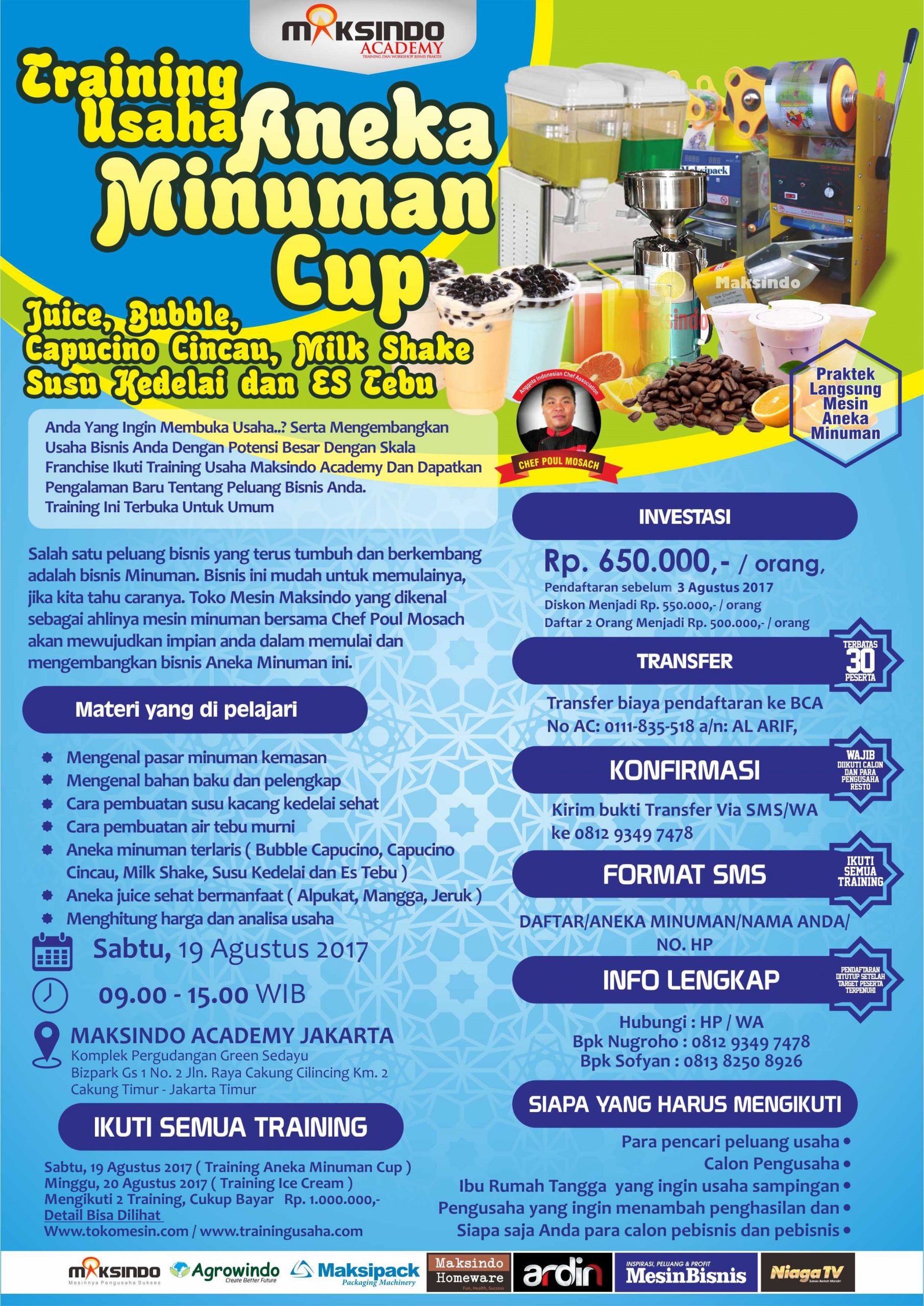 Training Usaha Aneka Minuman Cup, 19 Agustus 2017