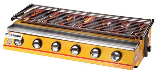 Jual Mesin Pemanggang Sate – BBQ 6 Tungku (Gas) di Blitar