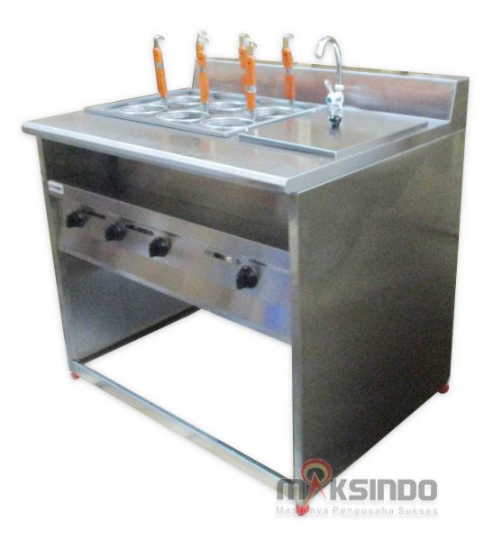 Pemasak Pasta Gas dengan Bain Marie (6 Keranjang) MKS-PCBM6