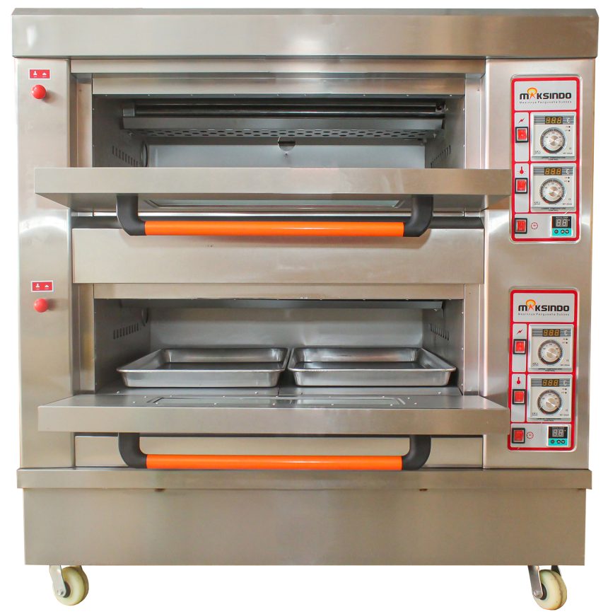 Jual Mesin Oven Roti Gas 2 Rak 4 Loyang (GO24) di Blitar