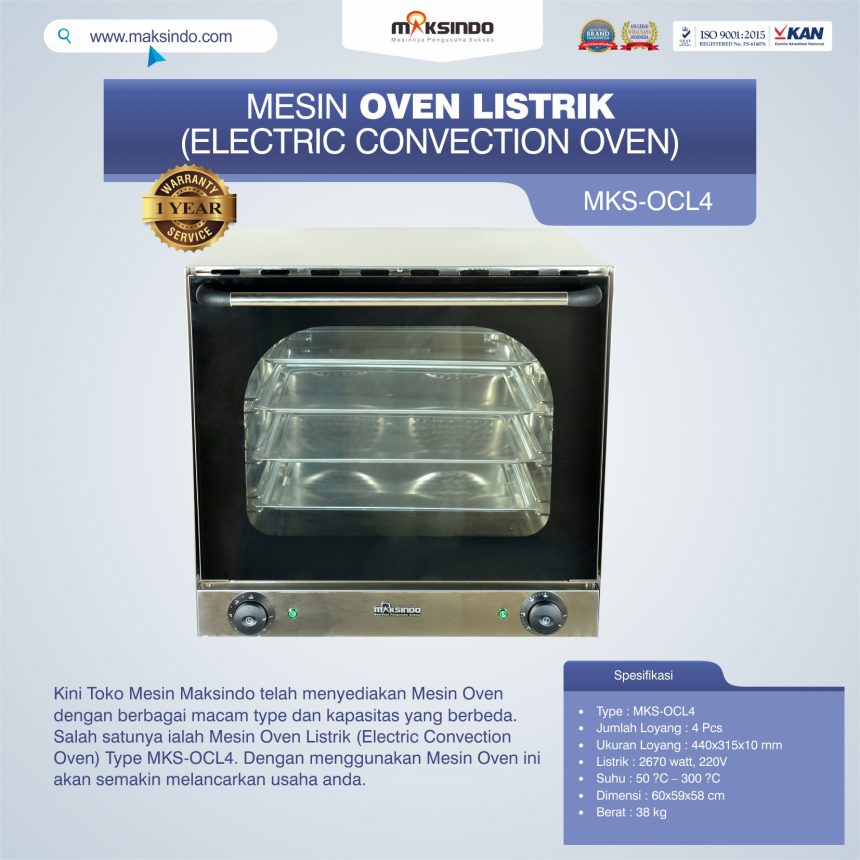 Mesin Oven Listrik (Electric Convection Oven) MKS-OCL4