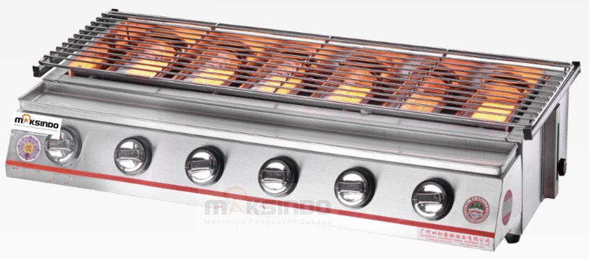 Pemanggang BBQ Stainless (gas) 6 Tungku