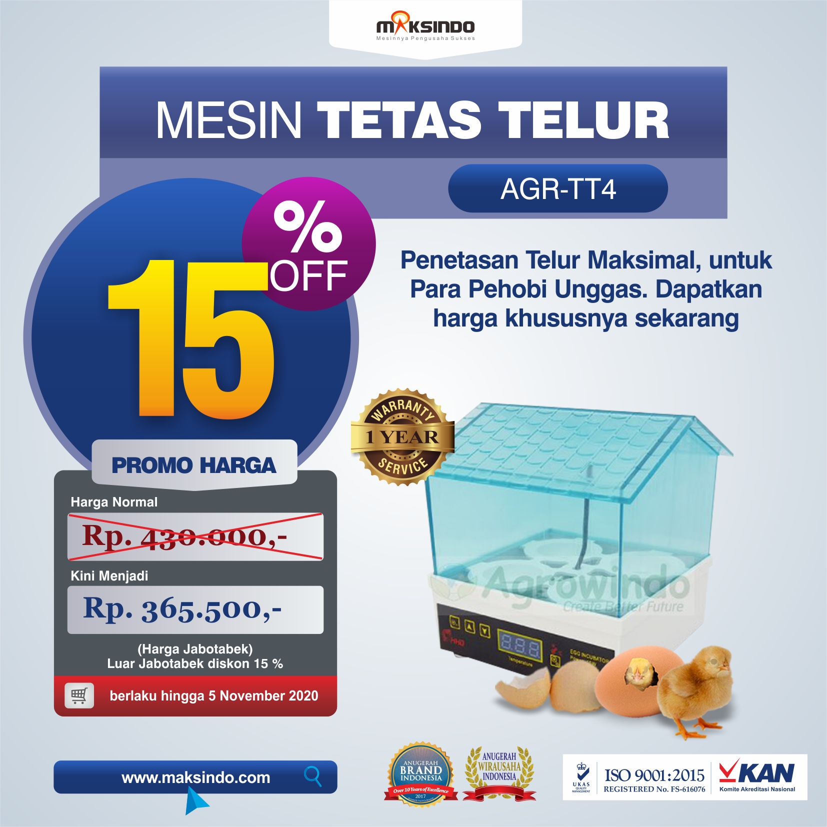 Jual Tetas Telur Mini 4 Butir (AGR-TT4) di Blitar