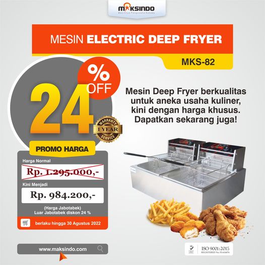 Jual Mesin Electric Deep Fryer MKS-82 di Blitar